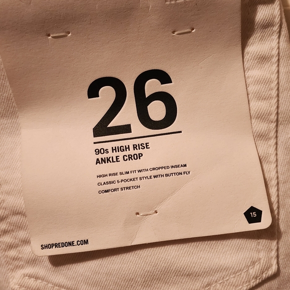 RE/DONE 90'high rise ankle crop distressed jeans - Picture 5 of 8